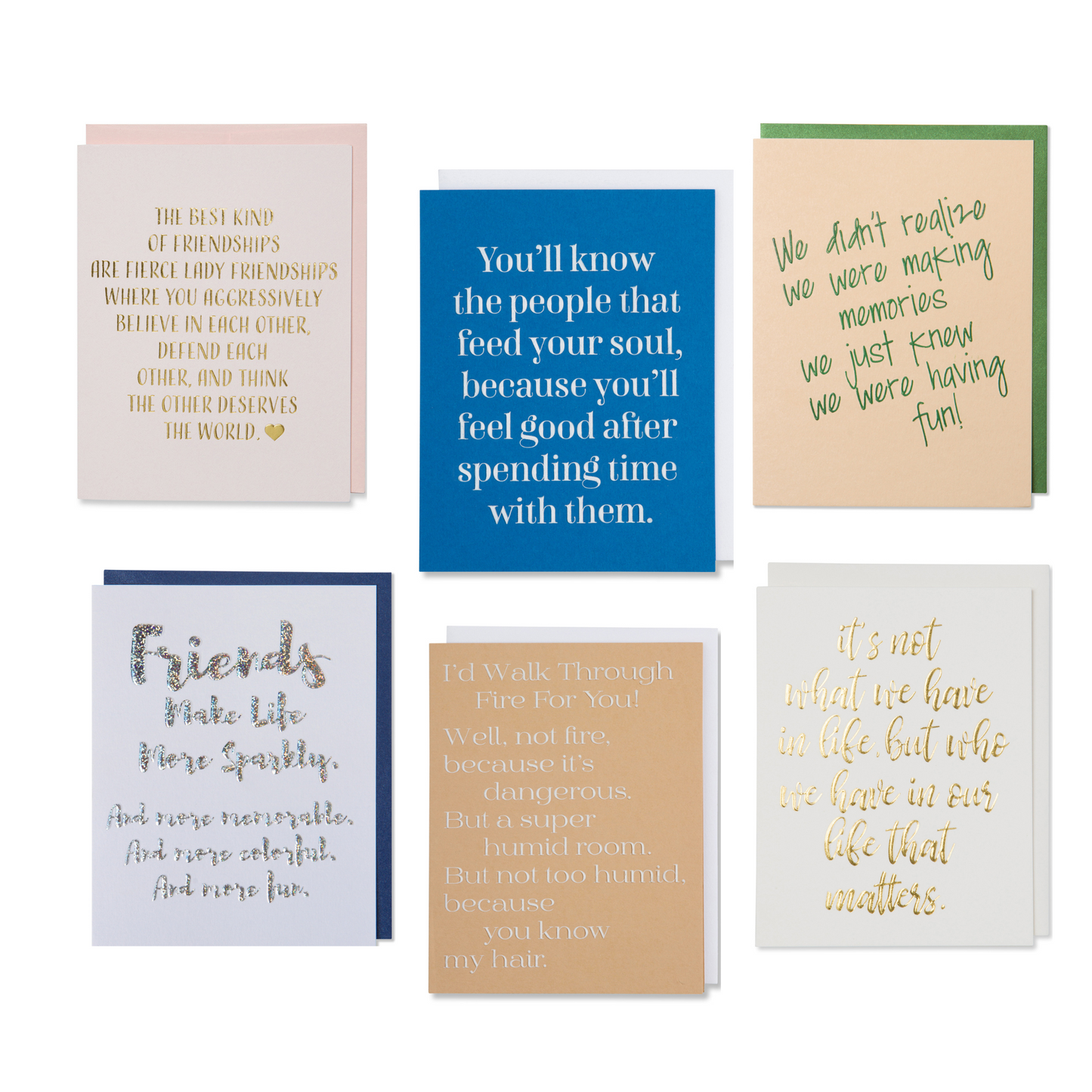 Best Selling Friendship Quote Cards, Set of 6 Cards