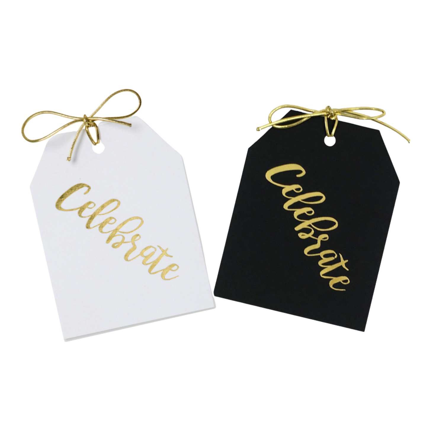 Gift Tags - Gold Foil Celebrate Tags - Set of 10