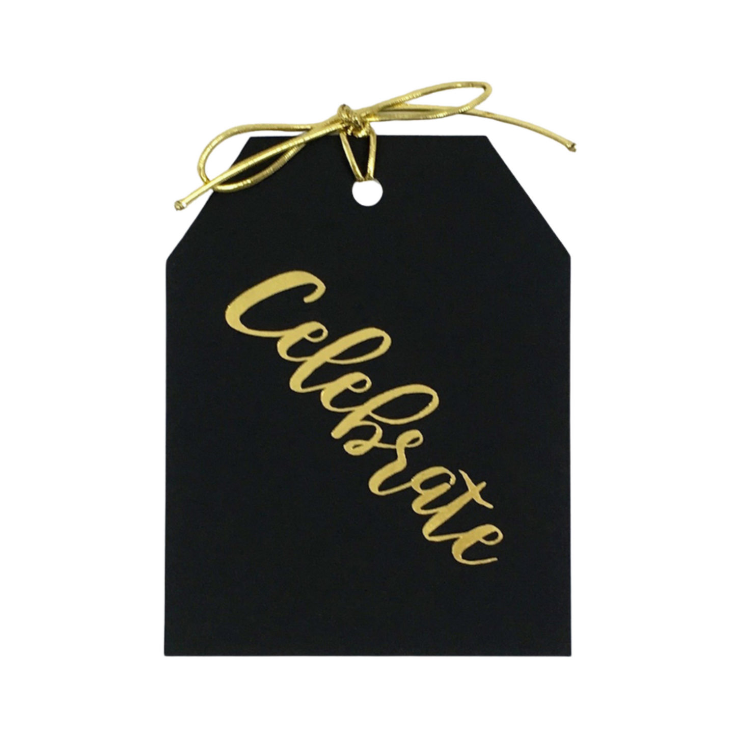 Gift Tags - Gold Foil Celebrate Tags - Set of 10