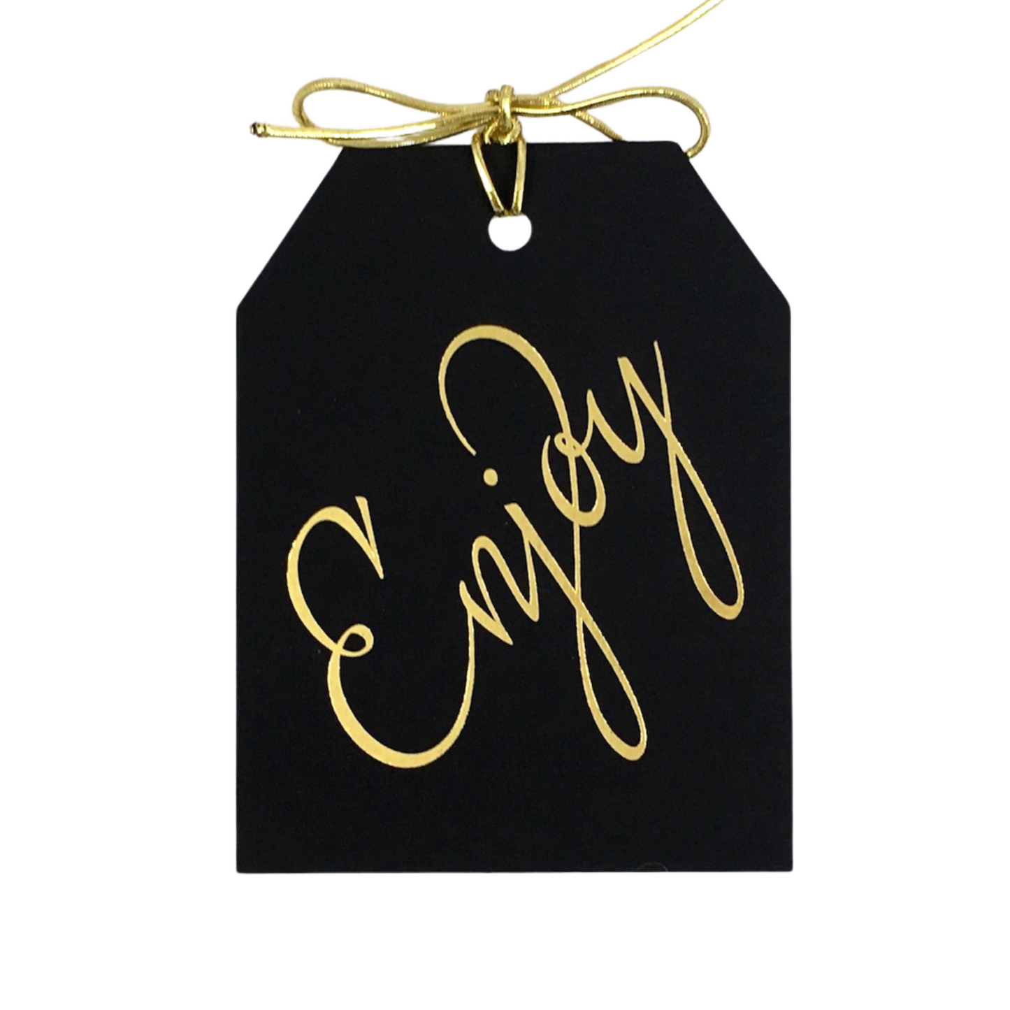 Gift Tags - Gold Foil Enjoy Tags - Set of 10