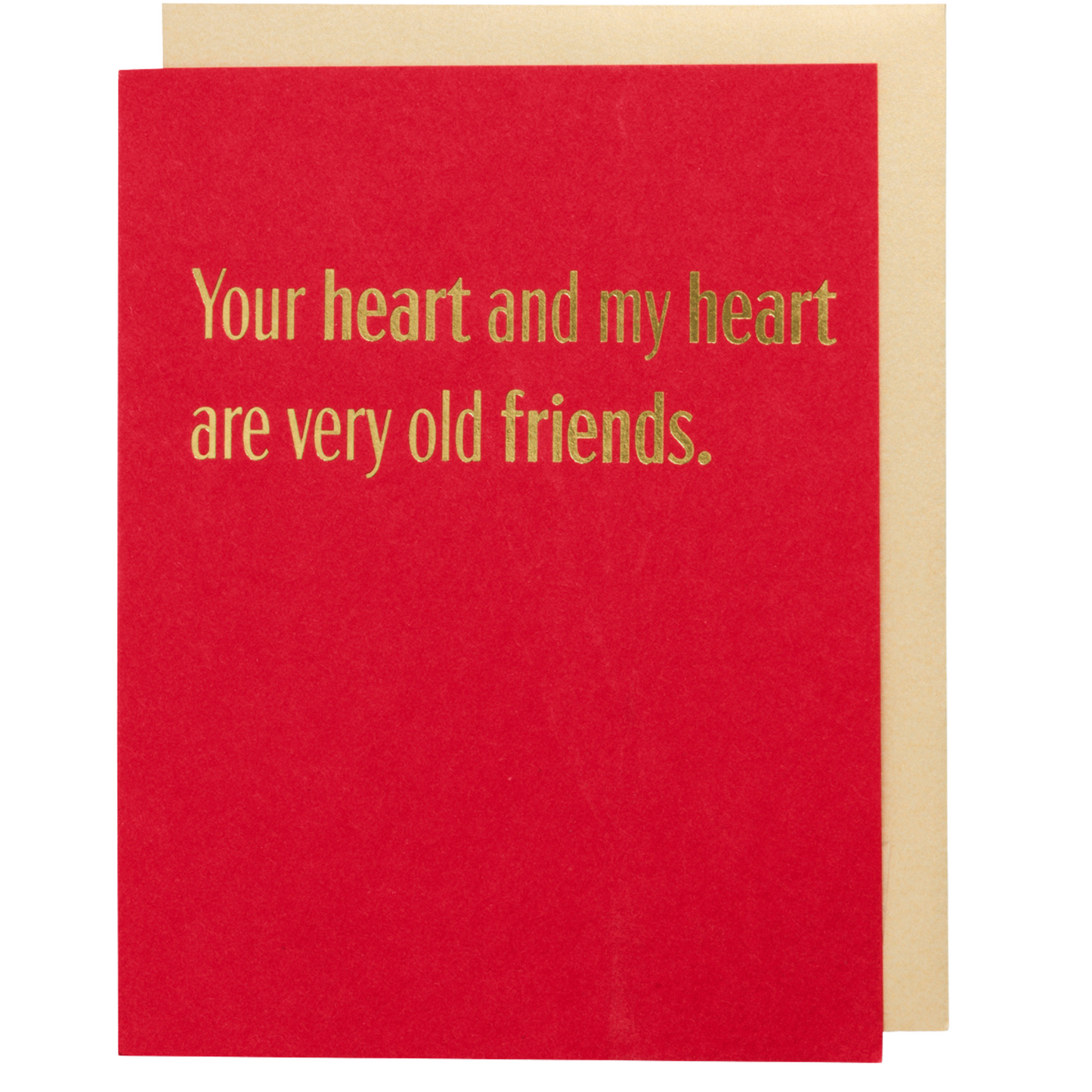 Your Heart & My Heart – Gold Foil Friendship, Birthday - Love Card