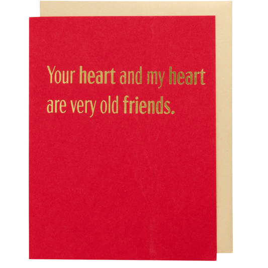 Your Heart & My Heart – Gold Foil Friendship, Birthday -  Love Card