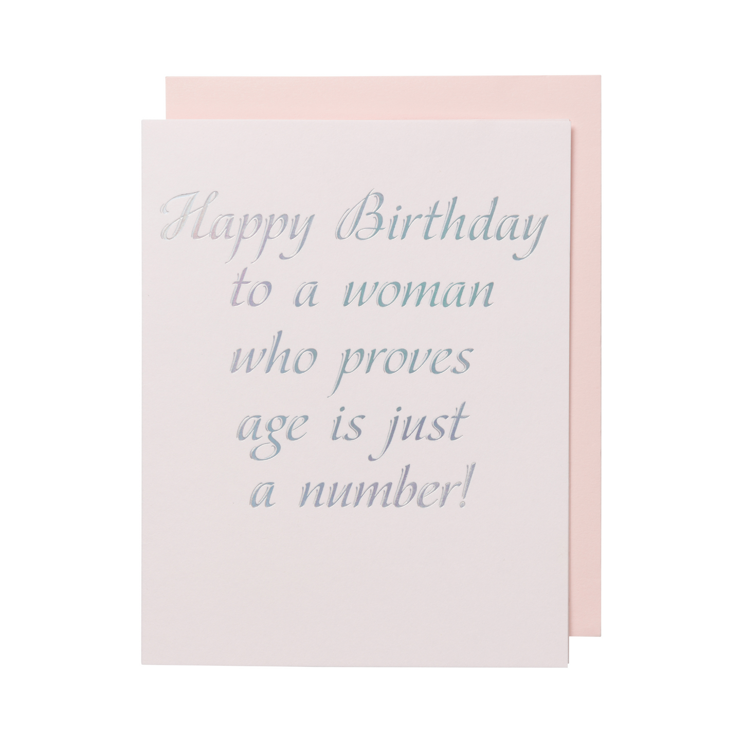 Age Is Just a Number Card, Empowering Woman Pink Birthday Card