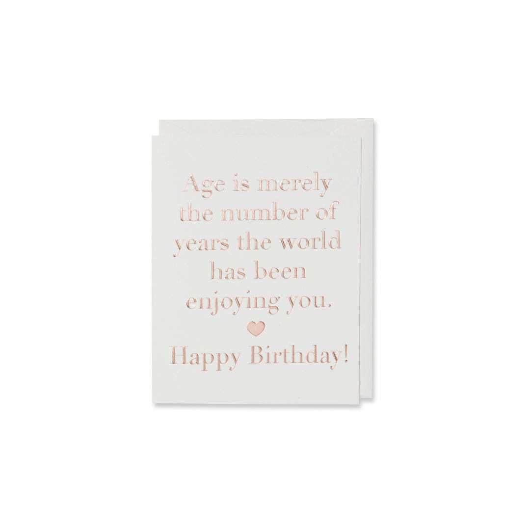 Rose Gold Happy Birthday Card