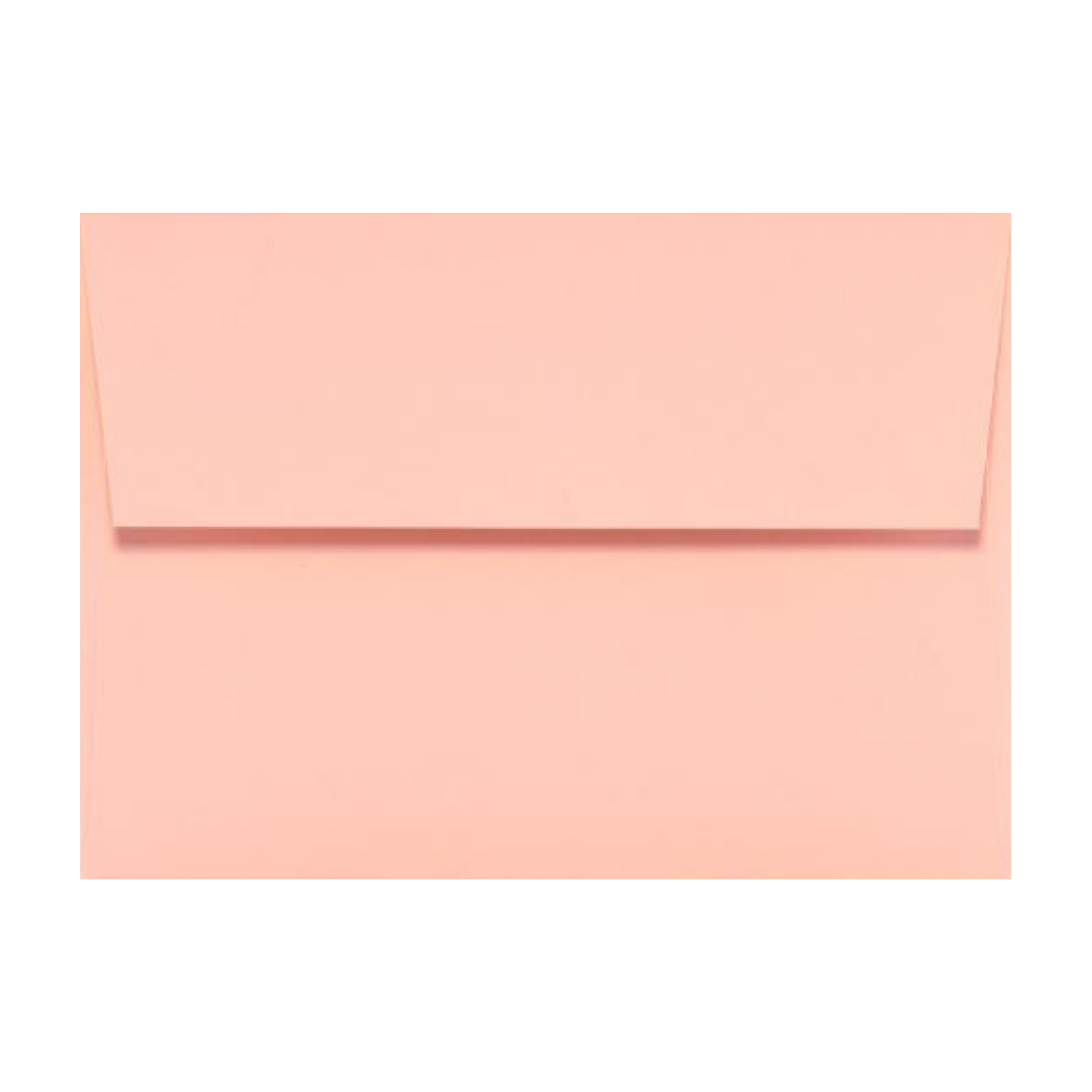 Blush color envelope with a square peel & seal flap.