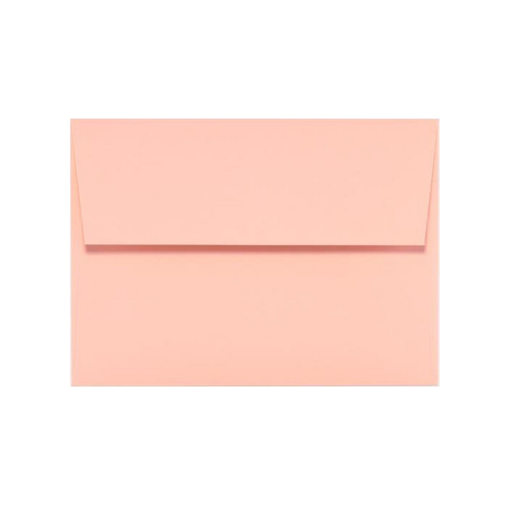 Blush color envelope with a square peel & seal flap.