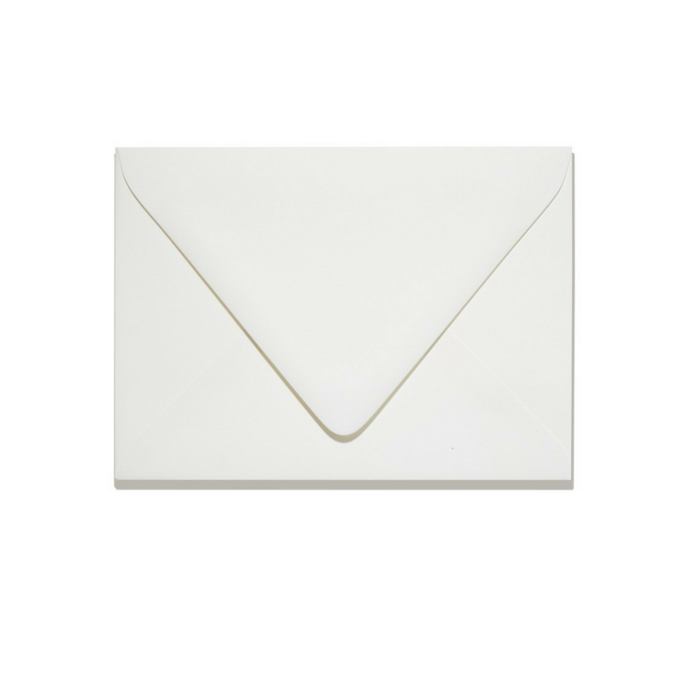 Natural White Cotton Envelope with a Contour Flap