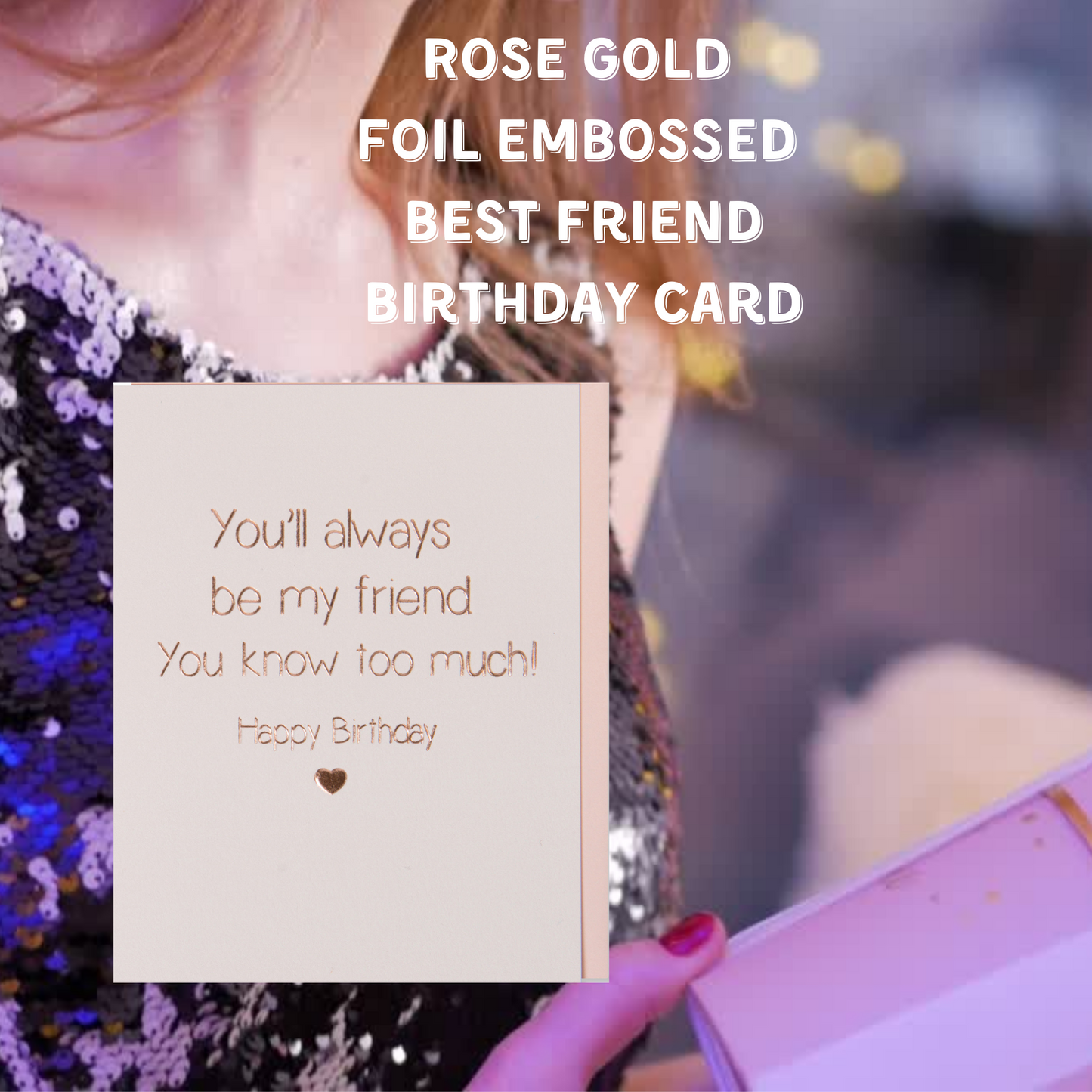 Birthday Card, Friend Elegant Quirky Happy Birthday