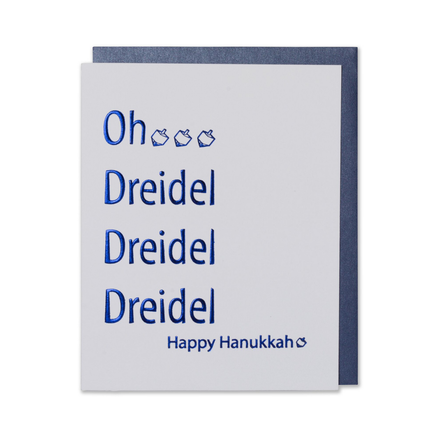 Blue Hanukkah Card