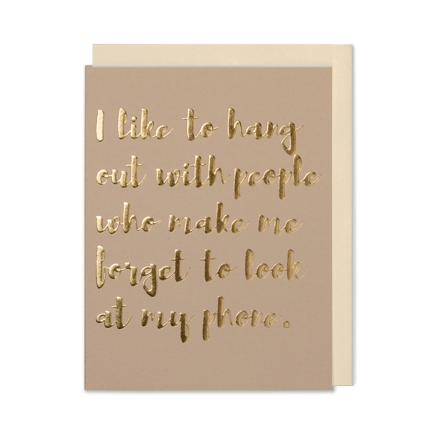 Best Friend Card – Cute Quote, Letterpress Friendship Card for Her