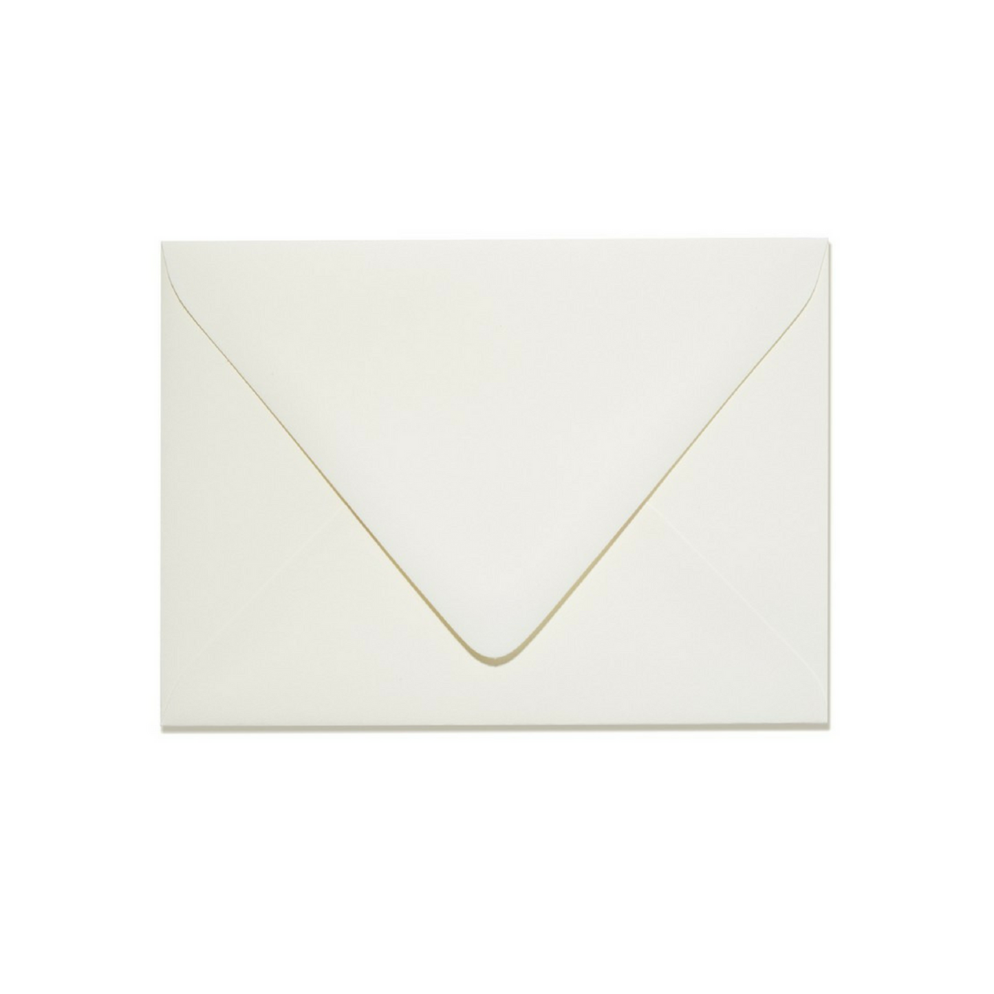 Natural White Cotton Envelope with a Contour Flap