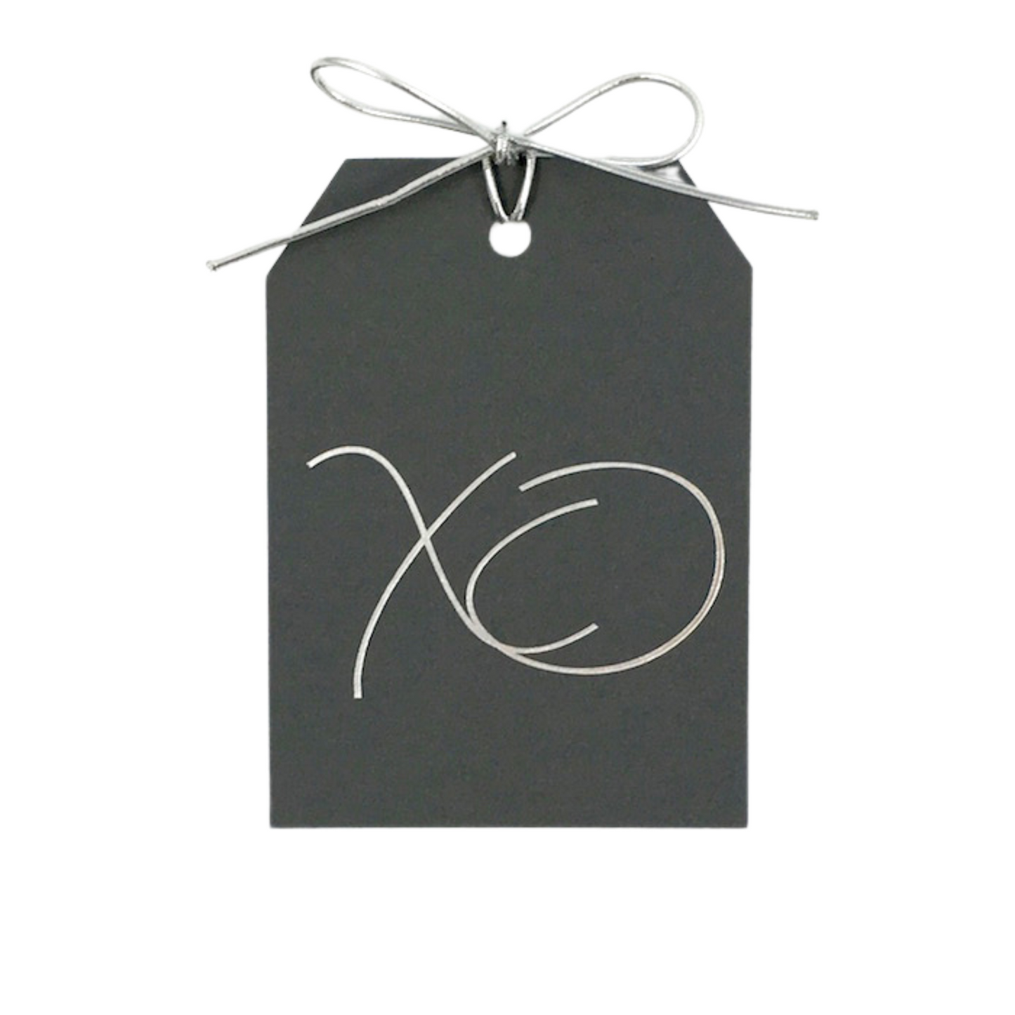 Gift Tags - Silver Foil XO Tags - Set of 10