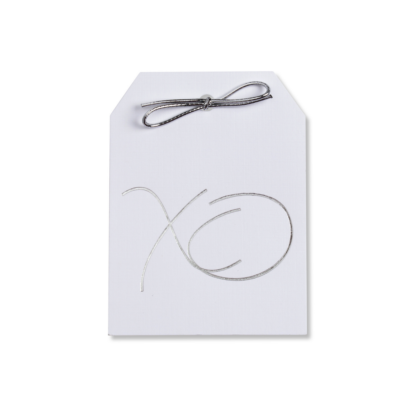 Gift Tags - Silver Foil XO Tags - Set of 10