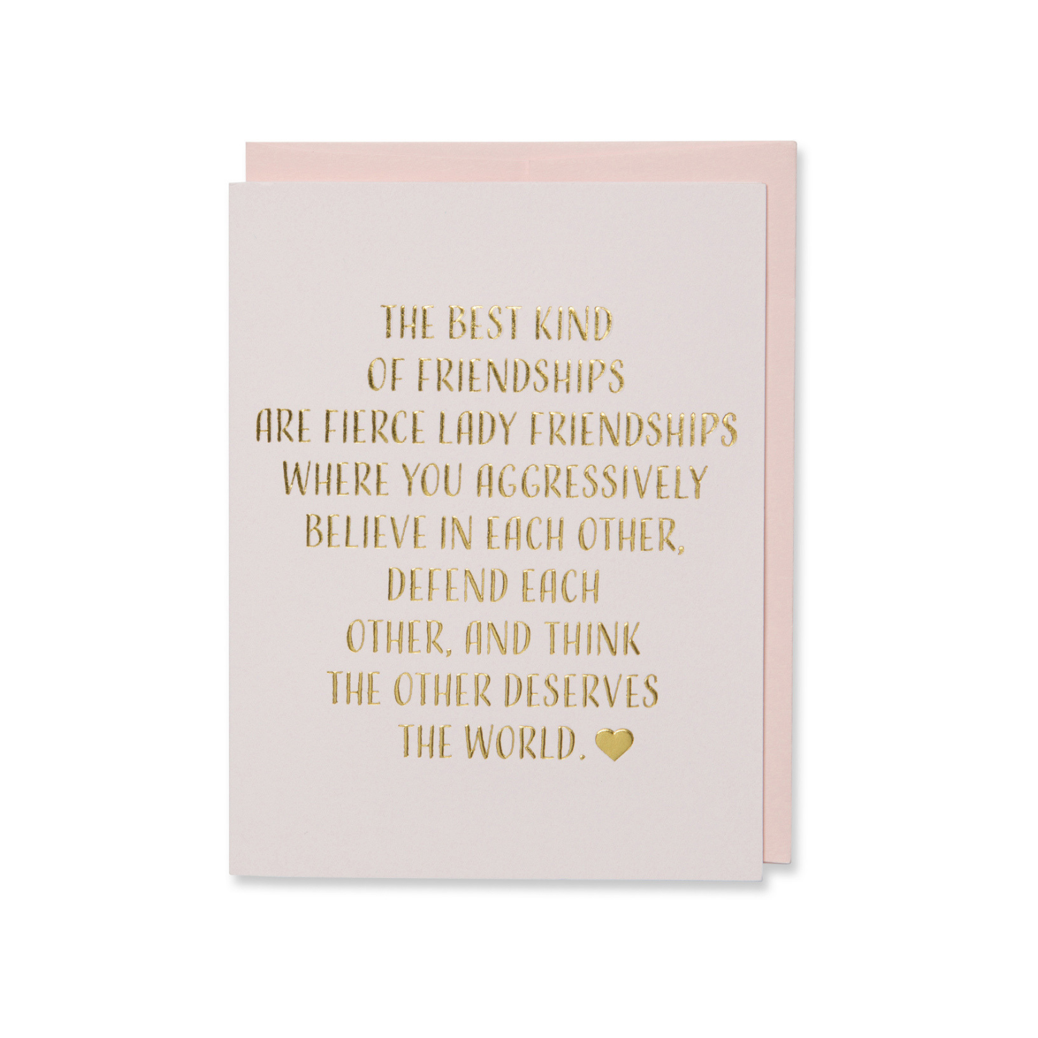 Gold & Pink Friendship Card