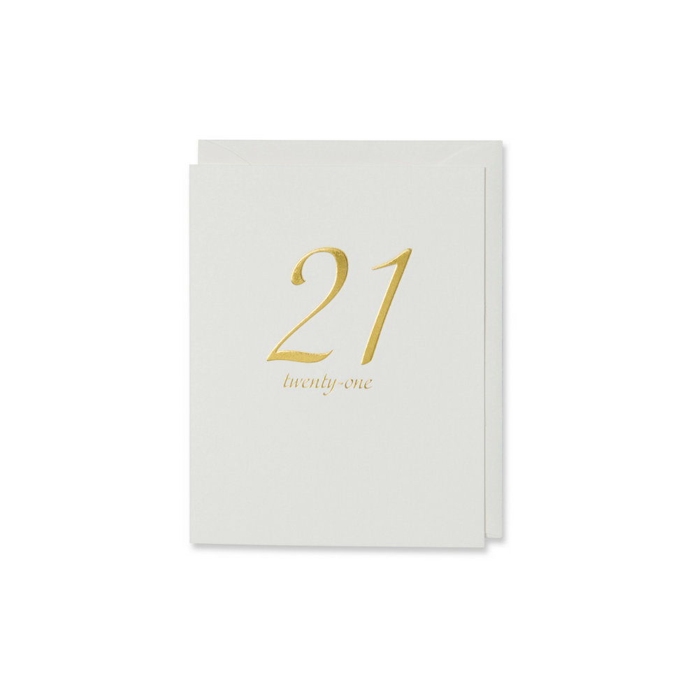 Gold Twenty-one (21st) Birthday Card