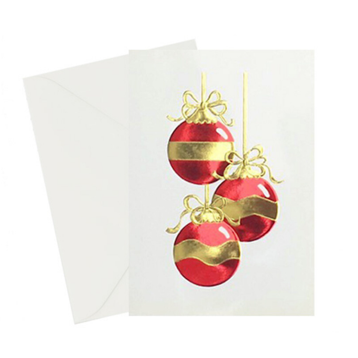 Ornament Red & Gold Foil Embossed Card