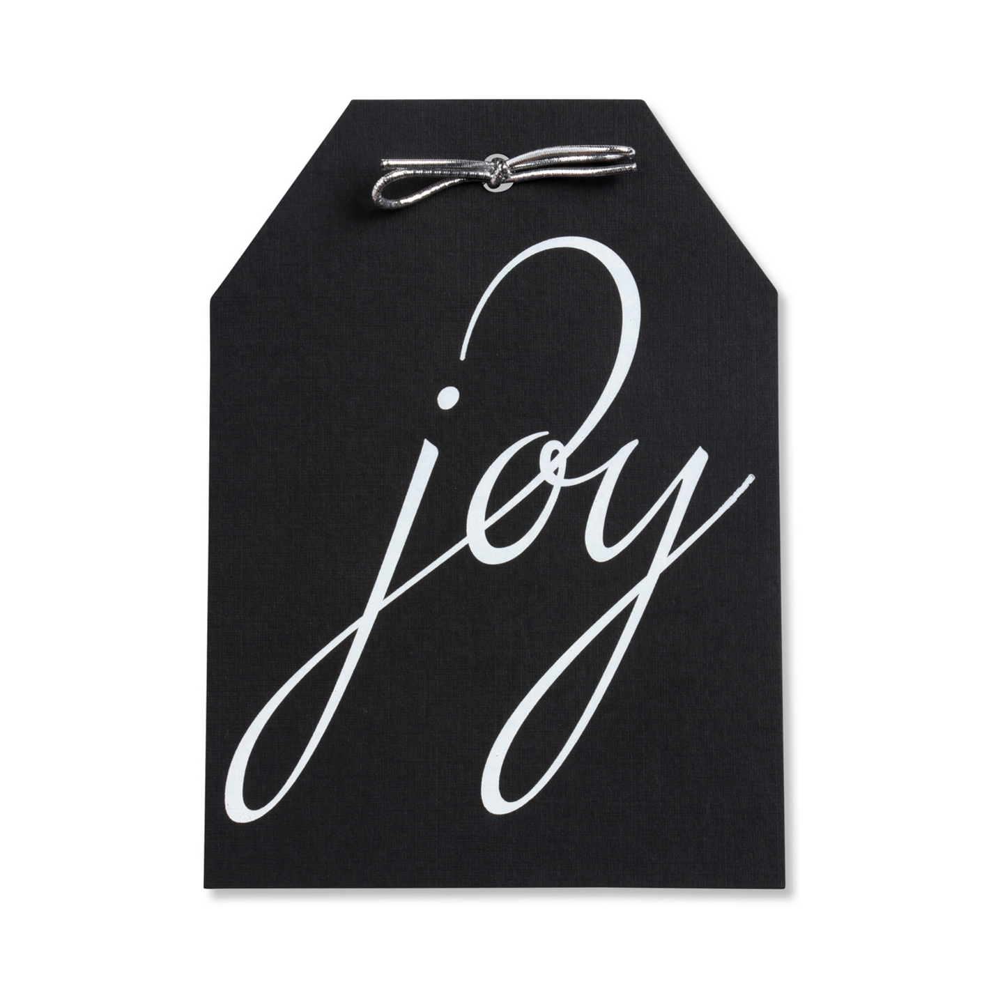 Gift Tags - Joy Black & White Foil Tags - Set of 10