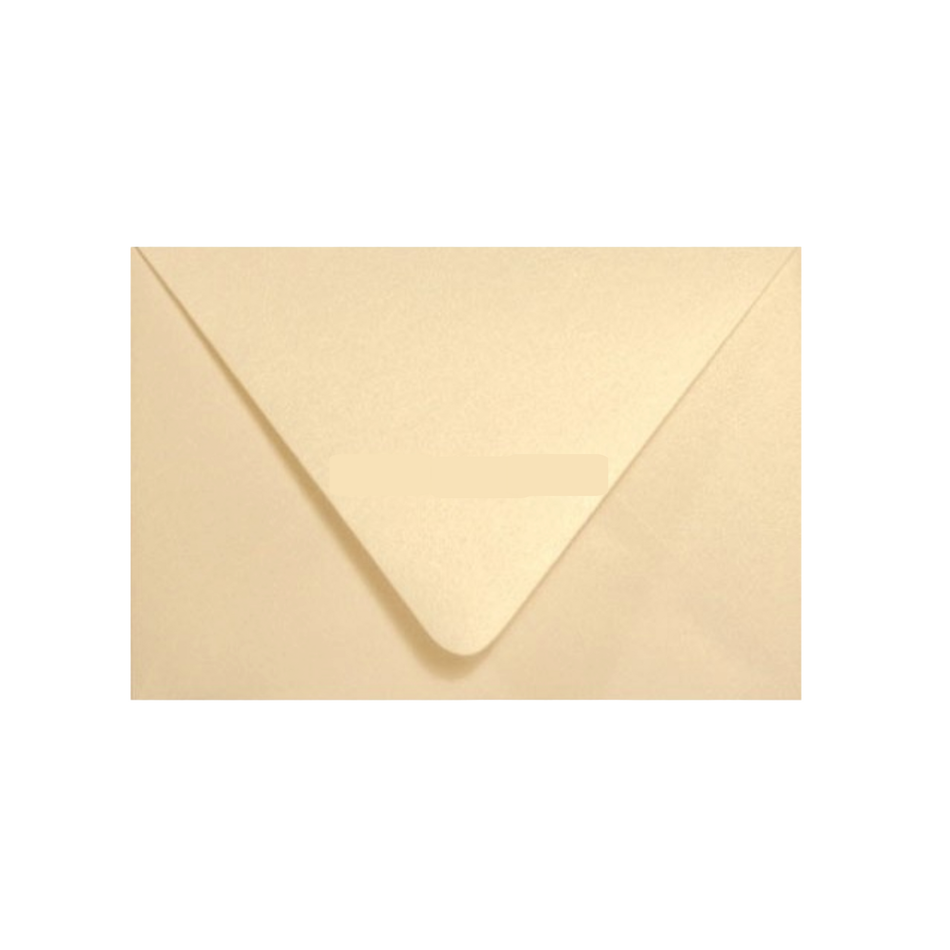 White Gold Metallic Envelope with a Contour Flap.