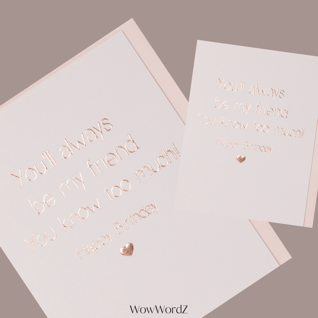 Birthday Card, Friend Elegant Quirky Happy Birthday