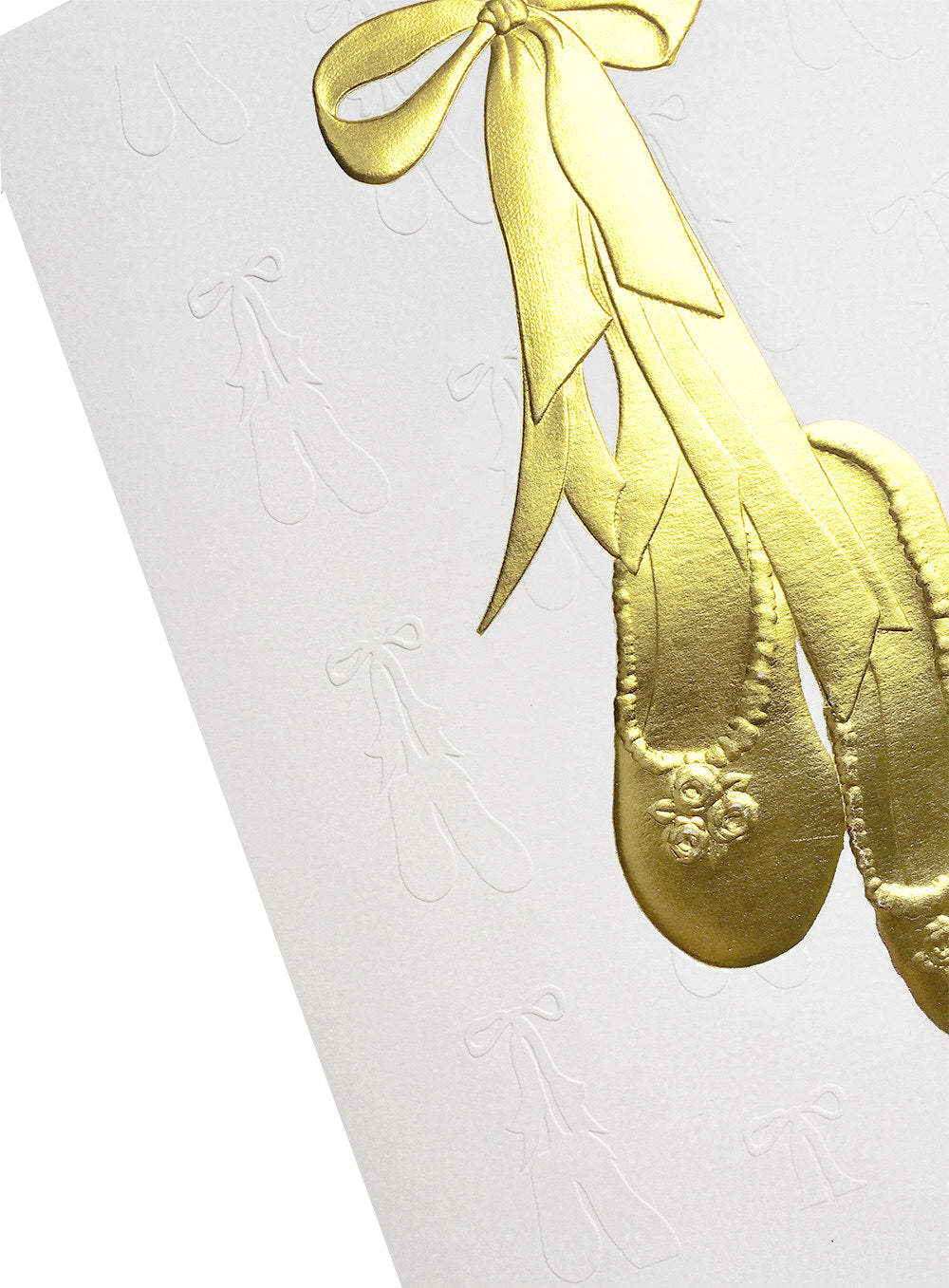 90's Vintage Gold Ballet Slipper Note Cards