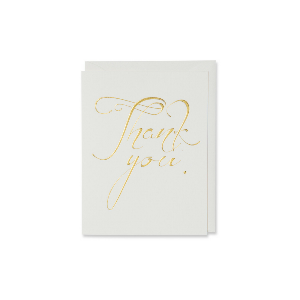 Gold Thank You Card