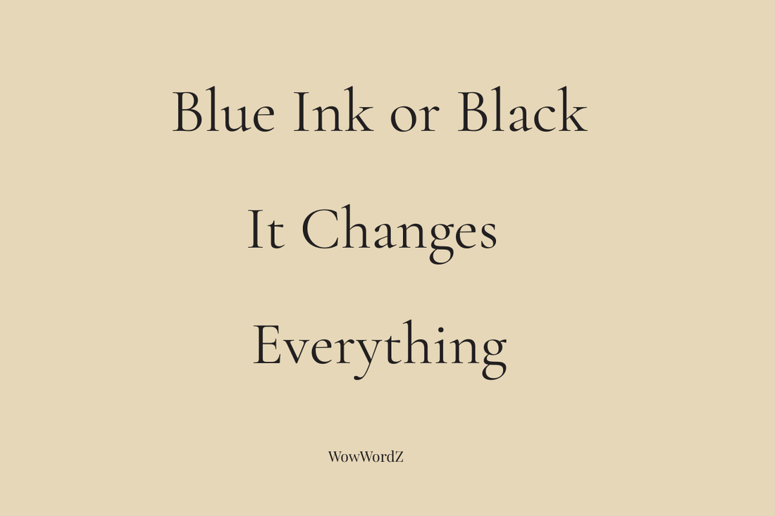 Does Ink Color Matter? Blue Ink vs. Black Ink for Greeting Cards