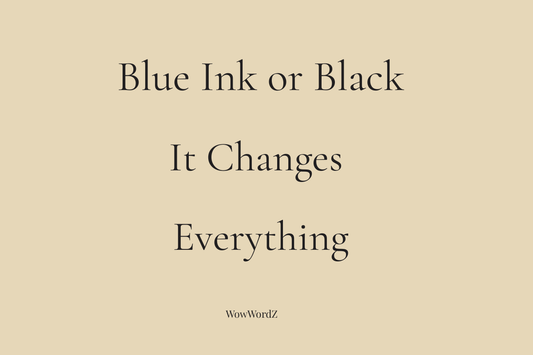 Does Ink Color Matter? Blue Ink vs. Black Ink for Greeting Cards