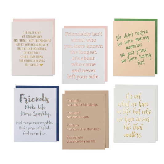 Best-Selling Friendship Quote Cards, Set of 6 Cards