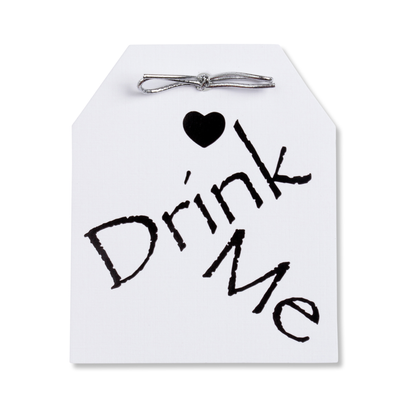 Black & White Foil "Drink Me" Gift Tags - Set of 10