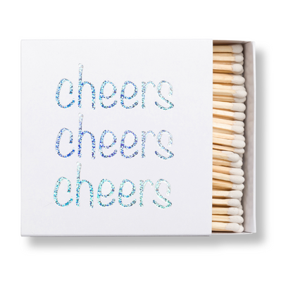 Cheers Foil Matchbox, 100 + Oversized Matches, Gifts & 15