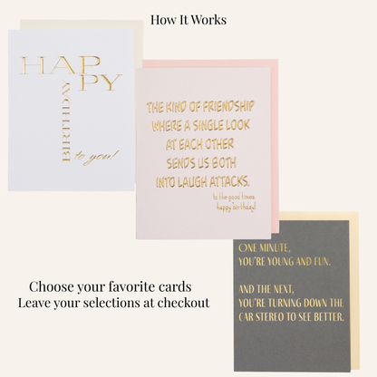 Build a Bundle – Choose Any 3 or 5 Letterpress Foil Cards