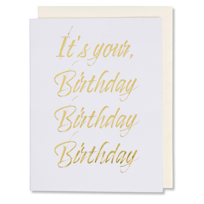 Birthday Card, It's Your Birthday, Simple Modern Card, Festive Wishes