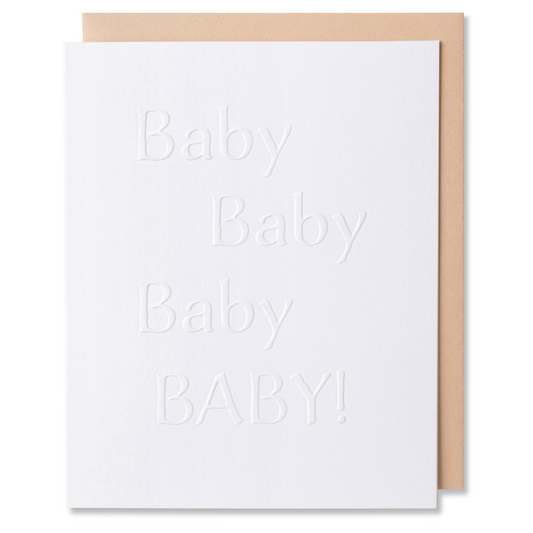 Yay Baby! Elegant Congratulations Card for Baby Shower and New Moms