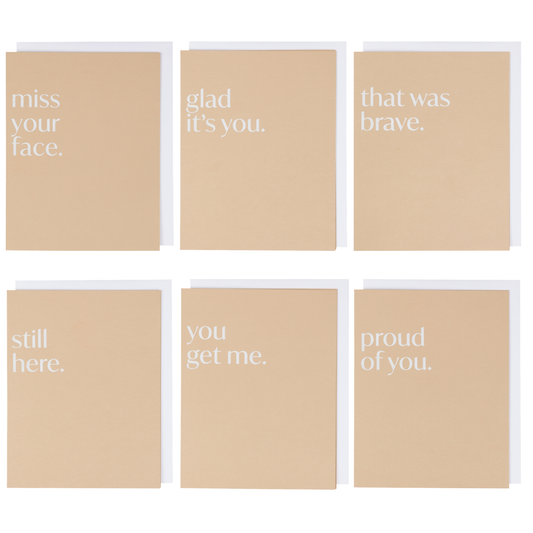 Just Say It Collection — Set of 6 Friendship and Encouragement Cards
