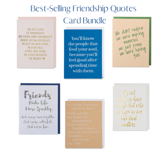 Best Selling Friendship Quote Cards, Set of 6 Cards