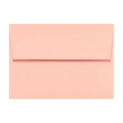 Blush color envelope with a square peel & seal flap.