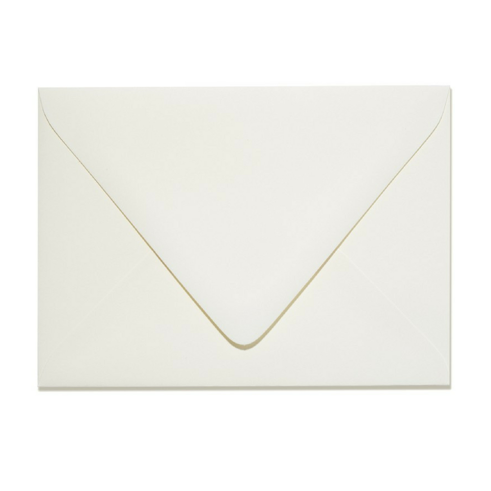 Natural White Cotton Envelope with a Contour Flap