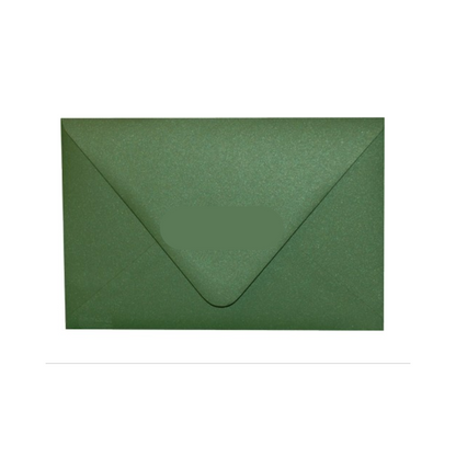 Metallic Green Envelope with a contour flap