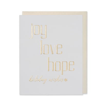 Gold Holiday Wishes Card
