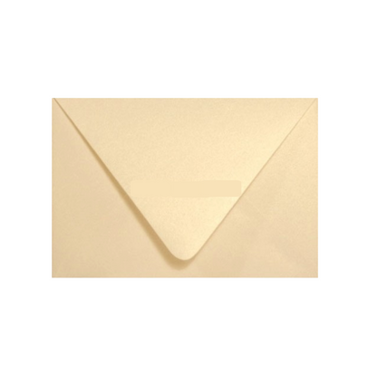 White Gold Metallic Envelope with a Contour Flap. 